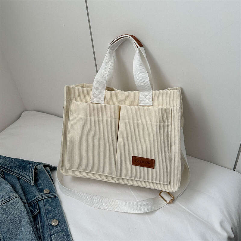 Tote Bag For Women, Large Capacity, New Canvas Shoulder Casual Korean Version, Carrying Crossbody Commuting Bag, Fashionable Quality, Classic B3