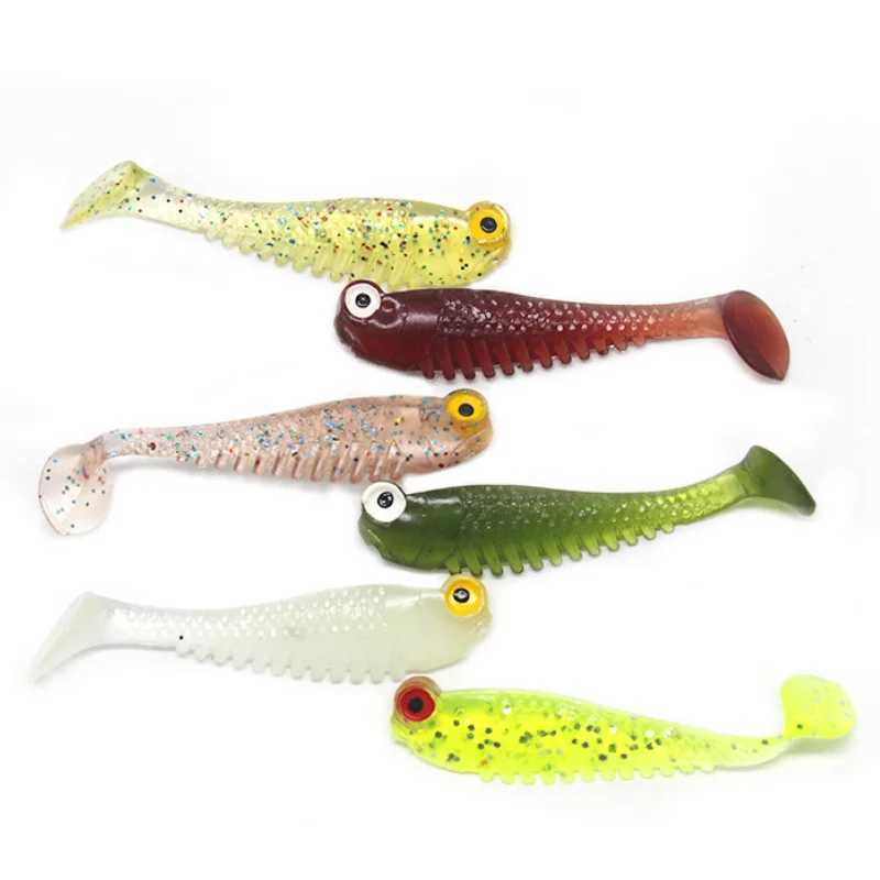 5/10pcs Soft Fishing Silicone Small Fish Luminous Shaking Bait 5.5cm Luminous Bait Artificial Bait Carp Bait Fishing AccoriesXJ241128