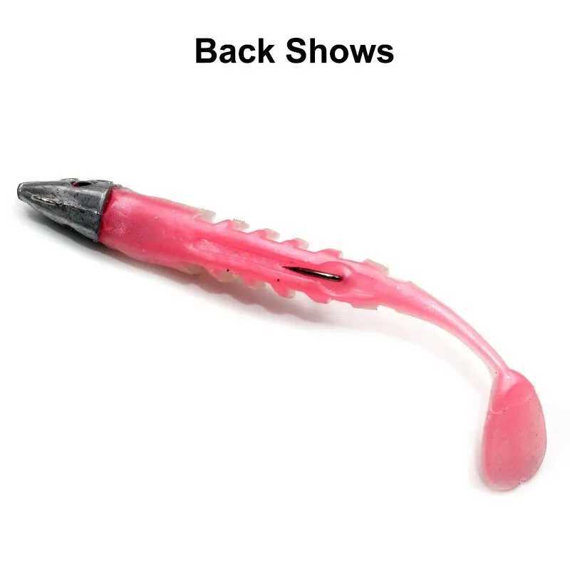 BUR 10cm 15.5g 13cm 26g T Tail Soft Lure Jig Soft Fishing Lure With Baed HookXJ241128