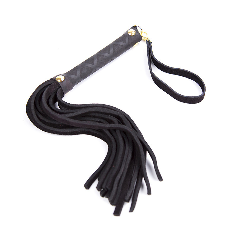 Male and Female Sexual Training Whip Amazon Hot Selling Adult Toy Training Leather Whip Metal Accessories Whip