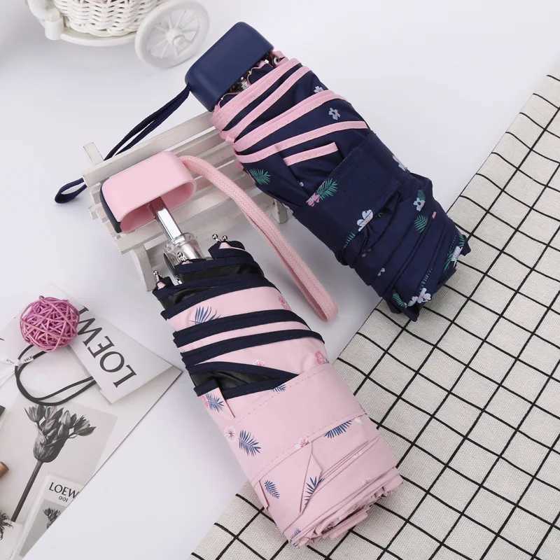 New Arrival Mini warm pocket small umbrella UV resistant sun umbrella rainproof lightweight folding portable umbrella suitable for boys and girls Z241