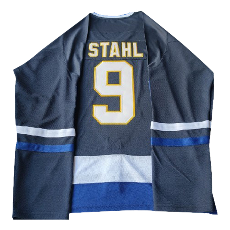 Gunnar Stahl Mens Mighty Ducks 9 Iceland Hockey Jersey Movie Ice Hockey Jerseys Embroidered S-XXXL In Stock