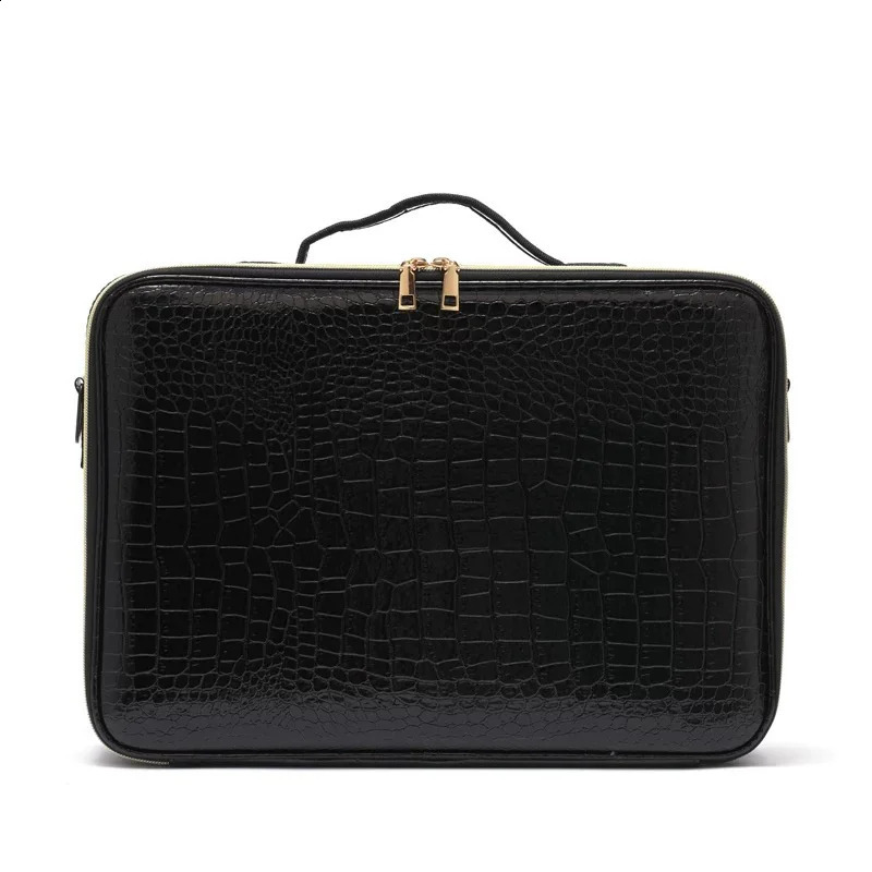 Travel PU Leather Print Bag Artist Portable Zip Tattoo Kit Cosmetics Storage Box 241127