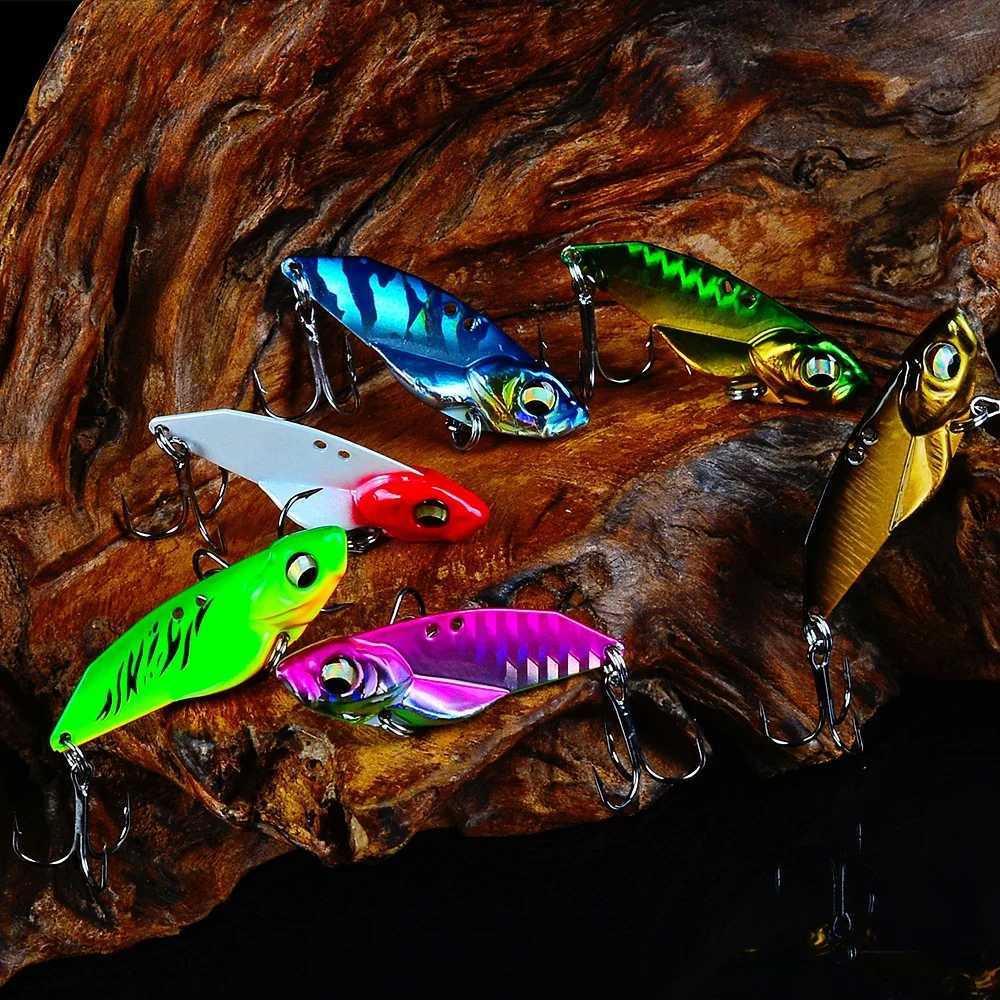 1pc VIB Lure 3D Eyes Pencil 5g 7g 15g 17g 20g ncer Spoon Spinner Painting Fishing Lure Hard Bait Fishing Tack Treb HookXJ241128