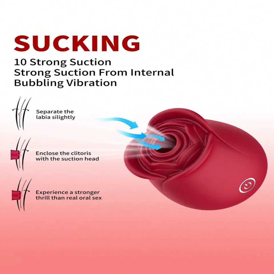 Rose Sucking Vibrator Vagina Intimate Good Nipple Sucker Oral Licking Clitoris Stimulation Powerful Sex Toys For Women 18+XJ241206