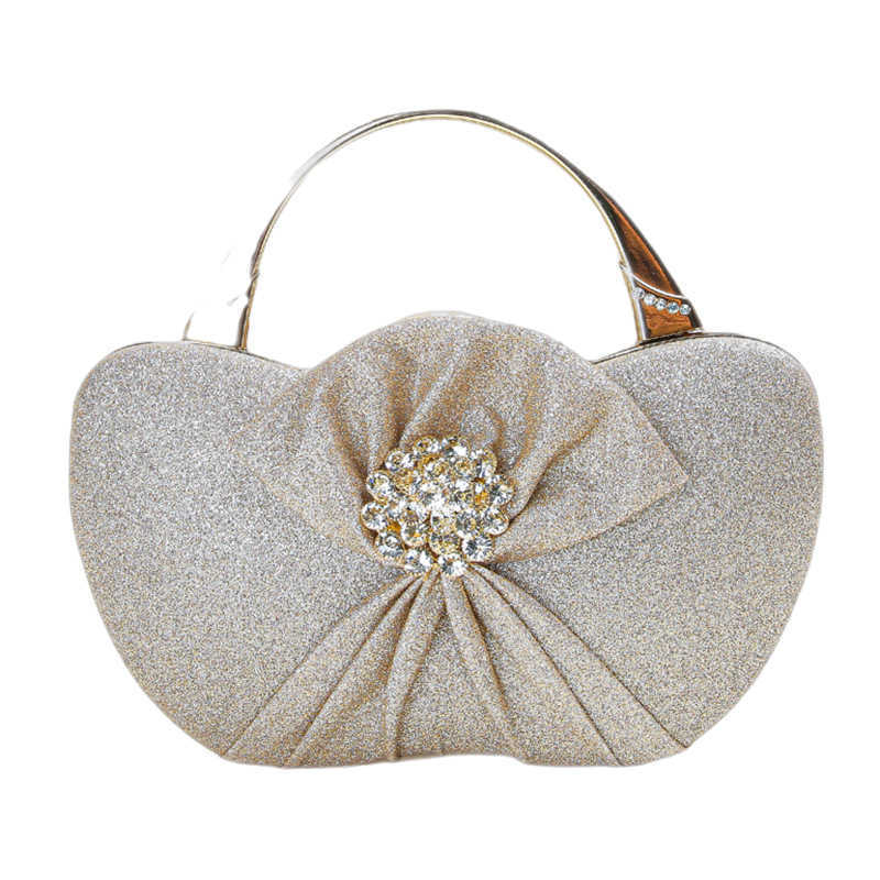 Clutch Bag Direct New Fashionable Banquet Bag Womens Folded Diamond Style Handheld Bag Banquet Wedding Party Bag 240920