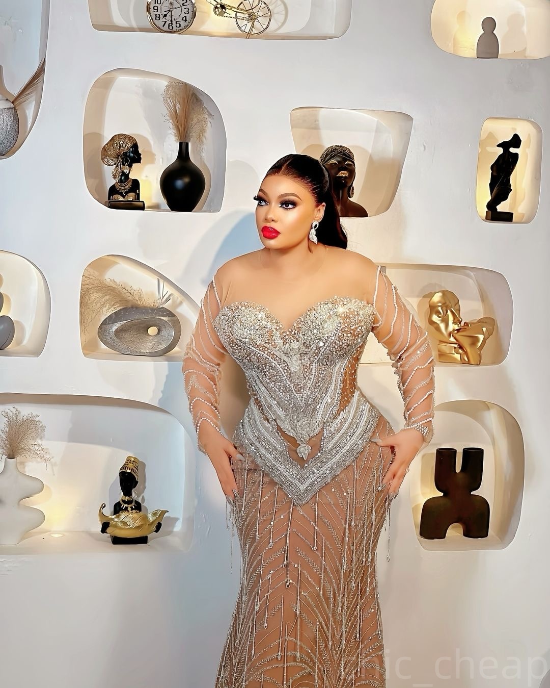 Champagne Illusion Prom Dresses 2025 Rhinestones Beaded Tassels Evening Formal Party Second Birthday Engagement Gowns Plus Size Dress For Special Occa