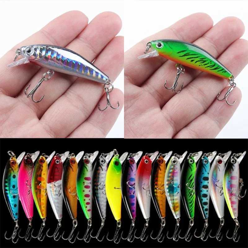 1pcs 5.5cm 6.5g Silver Plating Model Fishing Lure Hard Bait 6 Color Wobbr Profional Depth Accories Crank QualityXJ241128