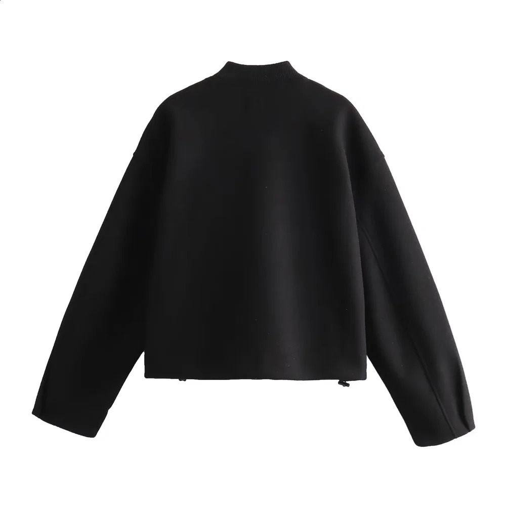 UNIZERA 2023 AutumnWinter Womens Wear Fashion Casual Loose Versatile Stand up Collar Soft Jacket Coat 241203