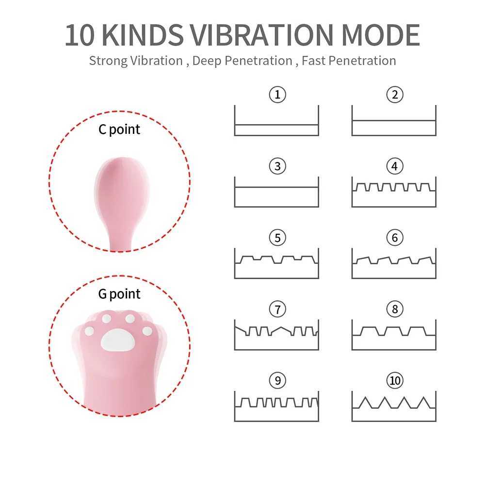 Cat Claw Remote Control Vibrator s For Women G-spot Massage Clitoris Stimulator Female Masturbation Jumping s Sex Toys 18XJ241206