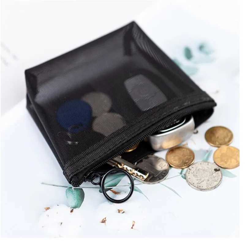 1PC Black Women Men Necessary Cosmetic Bag Transparent Travel Organizer Fi Small Large Black Toiletry Bags Makeup PouchXJ241206