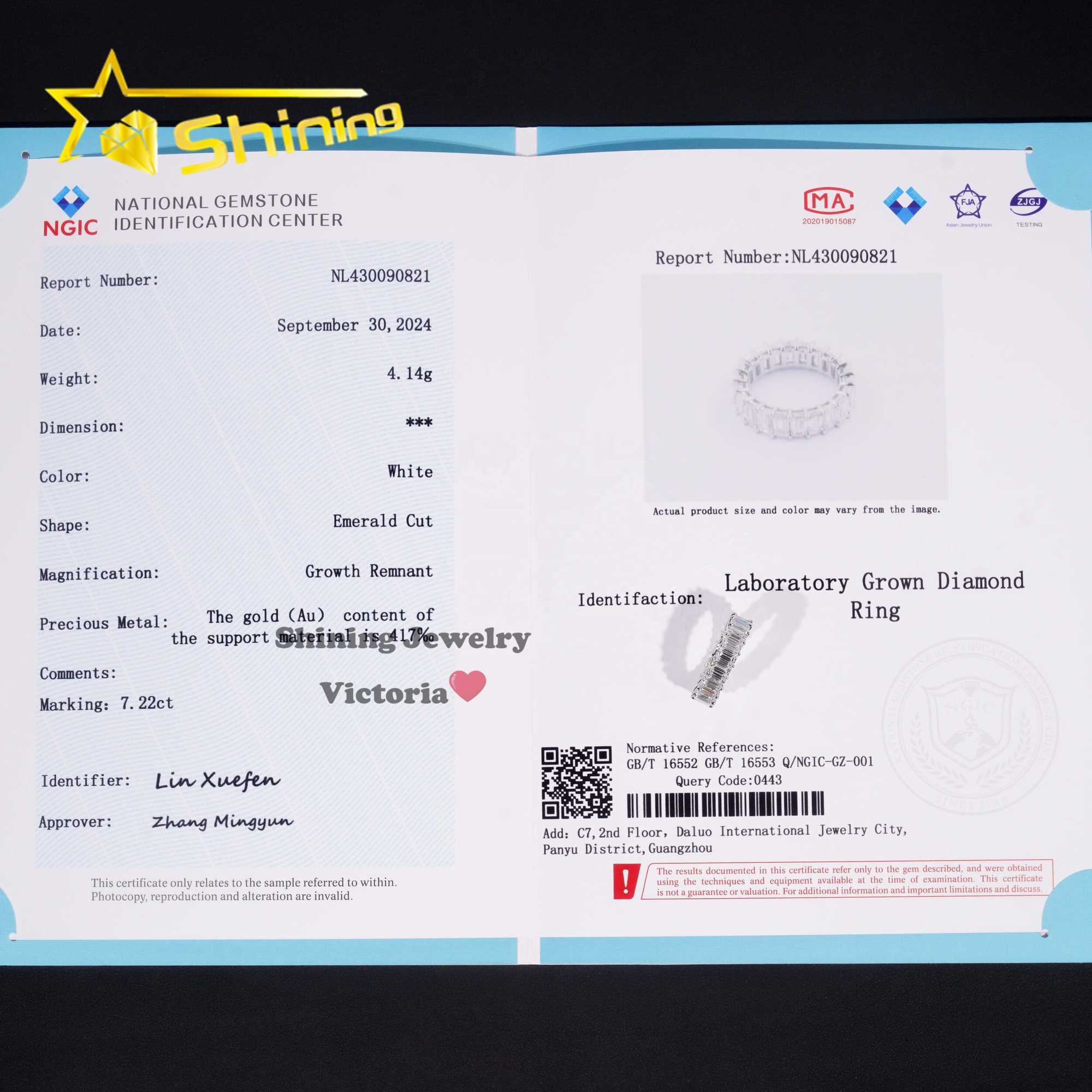 GIA Lab Grown Diamond Solitaire Engagement Eternity Band Ring Women 3*5 Radiant Emerald Cut 10K 14K 18K Solid Gold Wedding Rings