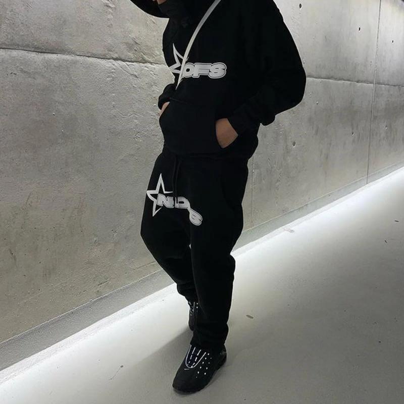 Men's Hoodies Brand And Trousers Two Piece Suit Sweatshirt Jogging Pants Men Tracksuit Women Hooded Long Sleeve Hoodie