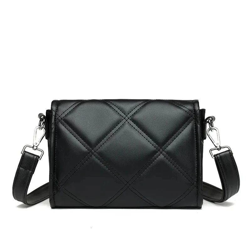 Women's Retro Flip Shoulder Bag Popular Item Women's Small Square Bag Designer Handbag Checkered Line Envelope Bag Shoulder Bag
