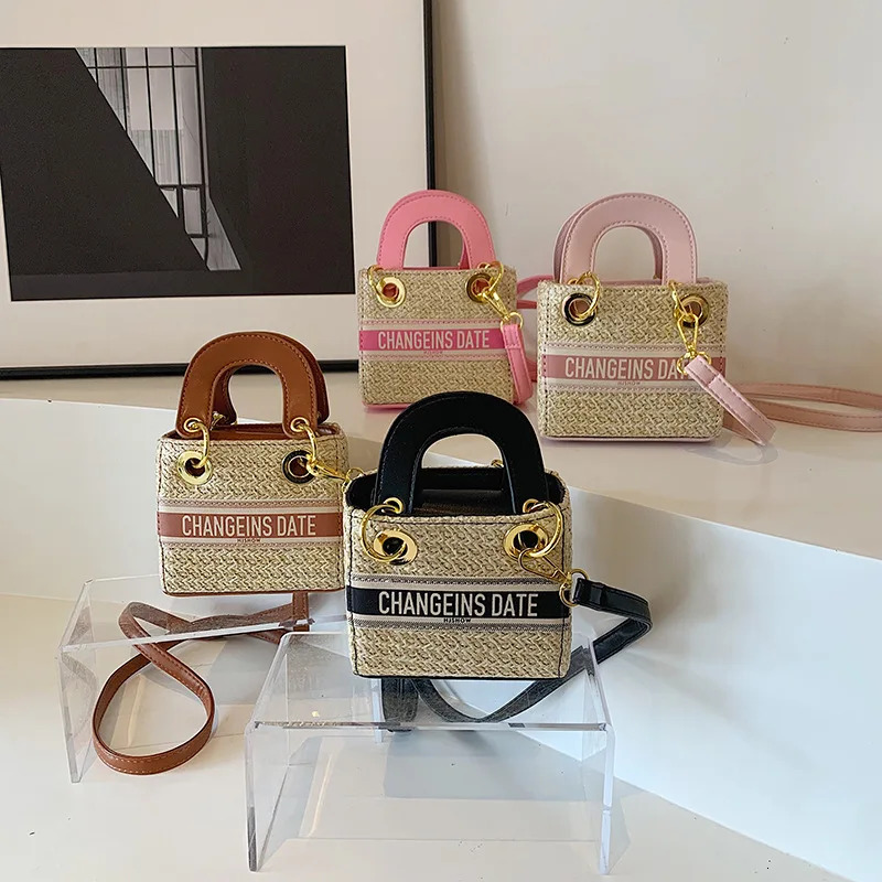 trend New fashionable handheld children s crossbody bag beach trend woven crossbody bag women s designer women s bag
