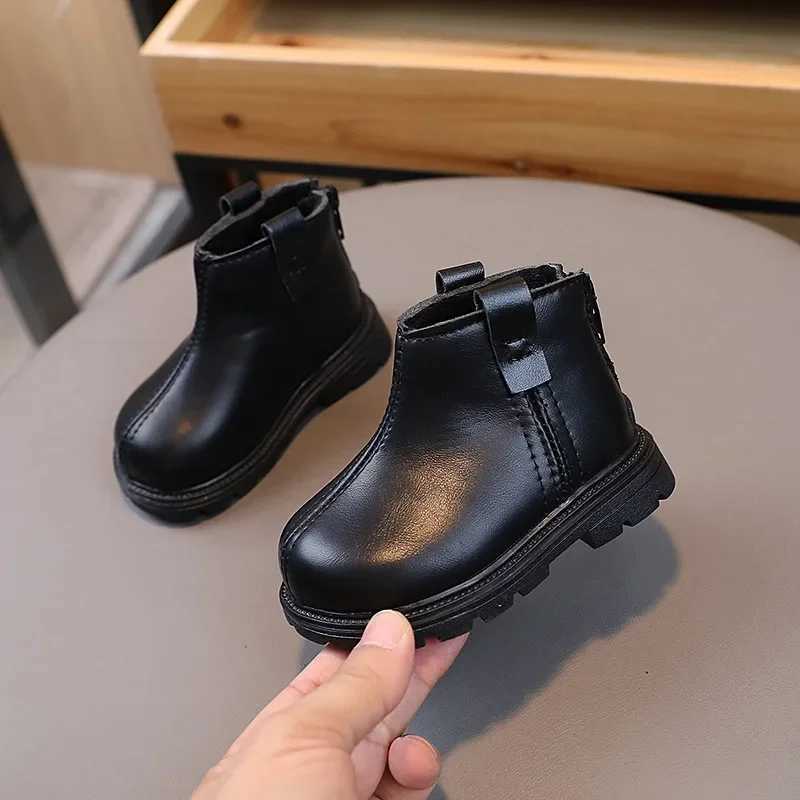 New Trend Back Zipper chimney boots for toddler girl Cozy Velvet Newborn Baby Boy Short Boots Winter Birthday Par Shoes G10303XJ241206