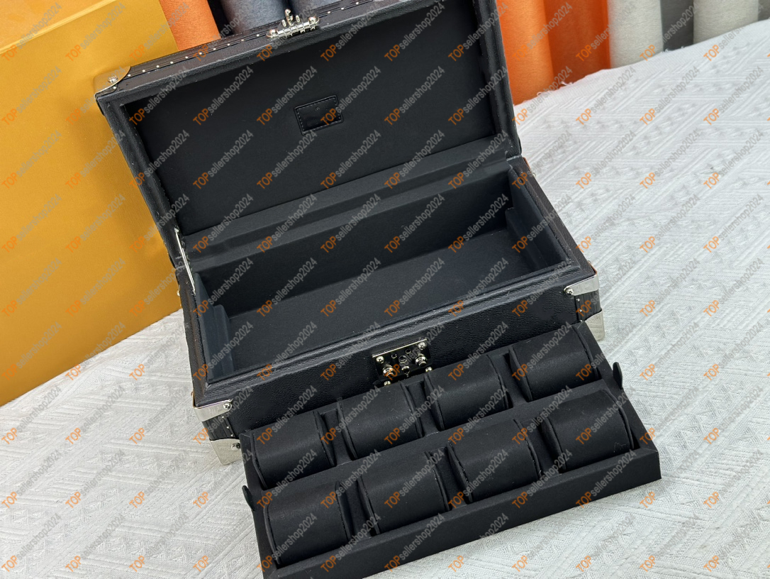 10A Top Quality 8 Watch Case Designer Men Watch Storage Box COFRET 8 MONTRES Storage Hard Box with Gift Box Packaging M10128