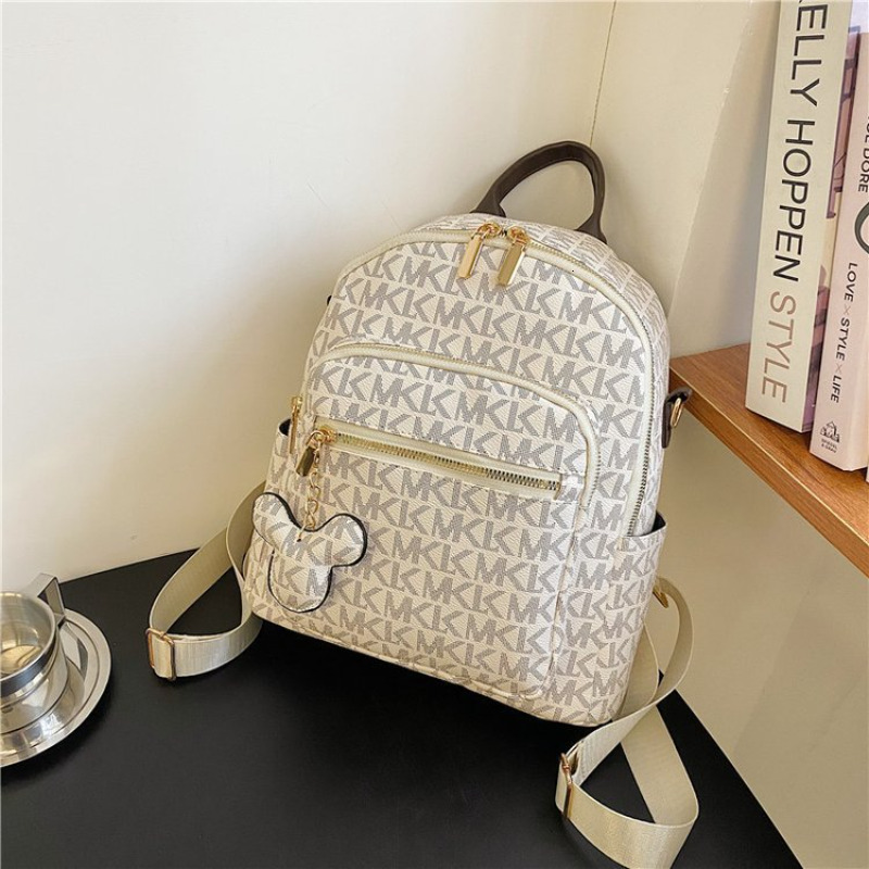 New trend Women s Fashion Multi functional Shoulder Bag Large Capacity Reading Clothing for Girls Commuting Retro Backpack with Designer leisure Print