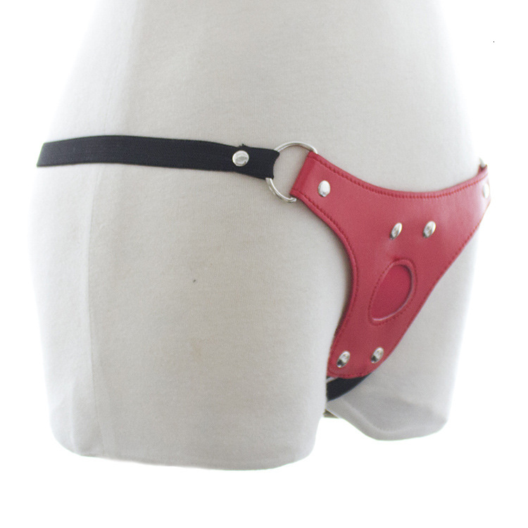 Yiwu factory spot wholesale SM adult restraint red matching dildo shorts triangle sexy pants sex toys