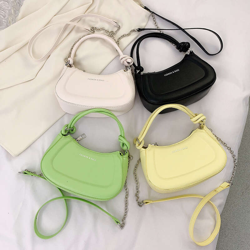 Texture Pressed Shell Handbag, Women's Autumn New Item, Solid Color Chain Armpit Stylish And Versatile Single Shoulder Crossbody Bag, Fashionable