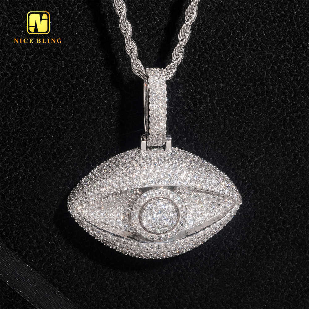 Classic Custom Pendant 925 Sterling Silver Hip Hop Moissanite Jewelry Iced Out VVS Moissanite Diamond Pendant Necklace