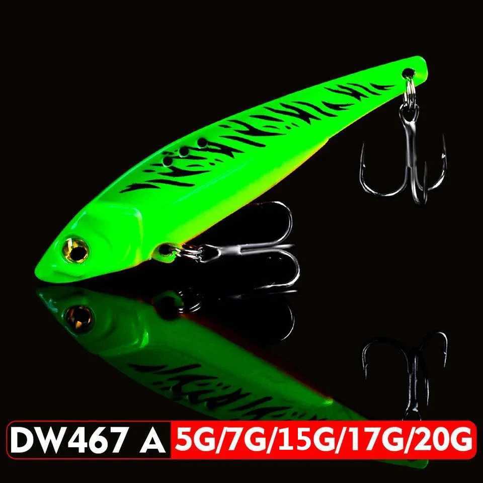 1pc VIB Lure 3D Eyes Pencil 5g 7g 15g 17g 20g ncer Spoon Spinner Painting Fishing Lure Hard Bait Fishing Tack Treb HookXJ241128
