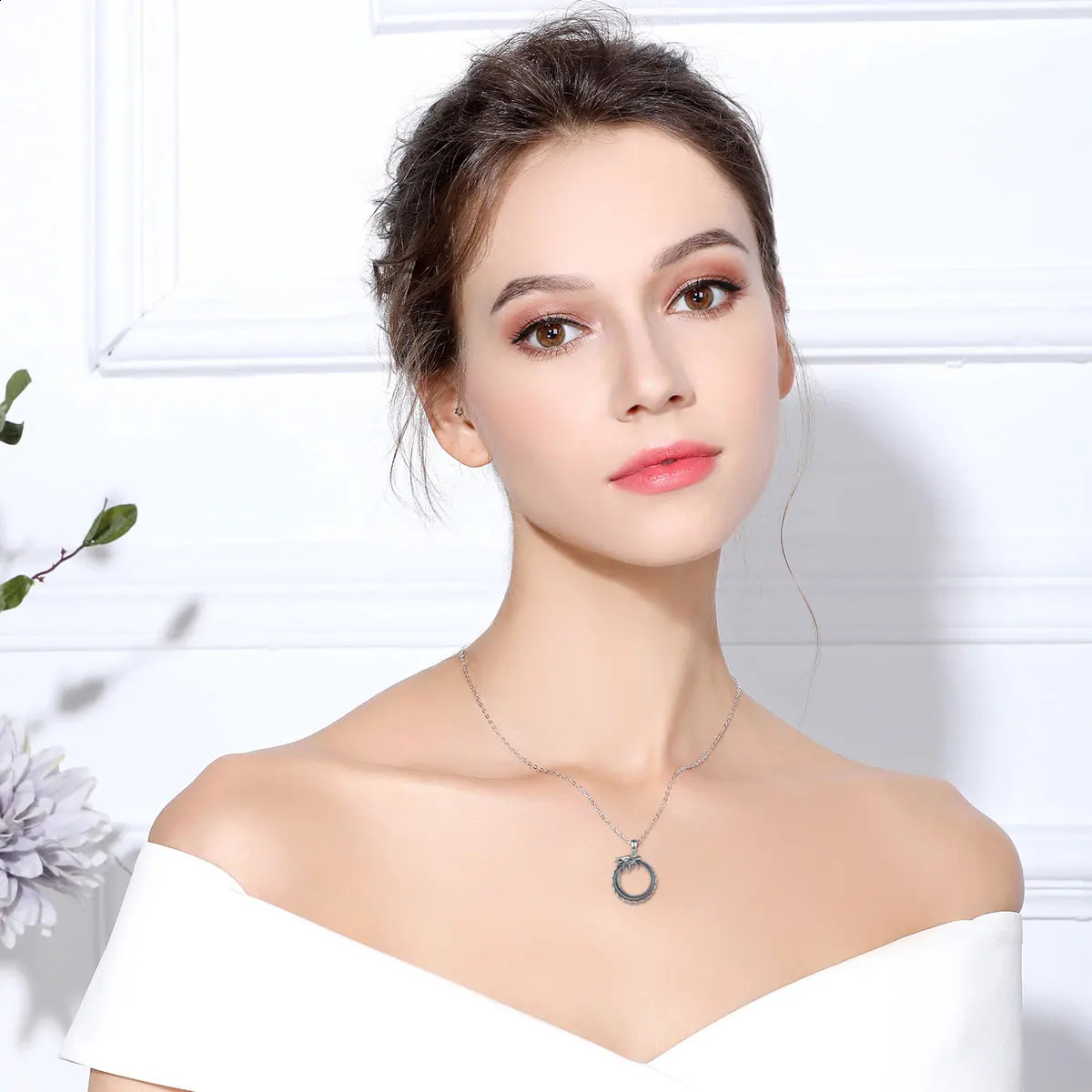 Eudora Real 925 Pure Silver Dragon Necklace Temperature Personalized Round Cool Dragon Pendant Mens Exquisite Jewelry 241205