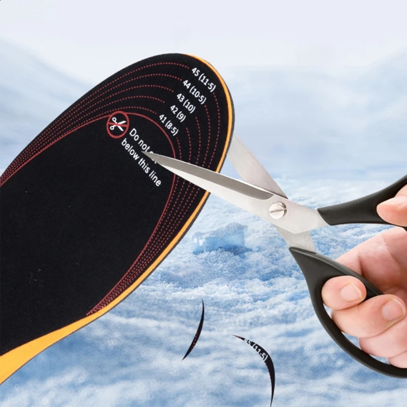 USB Rechargeable Electric Heated Insoles Winter Foot Warmer Washable Cuttable Electric Heated Shoe Pad for Man Women 241205