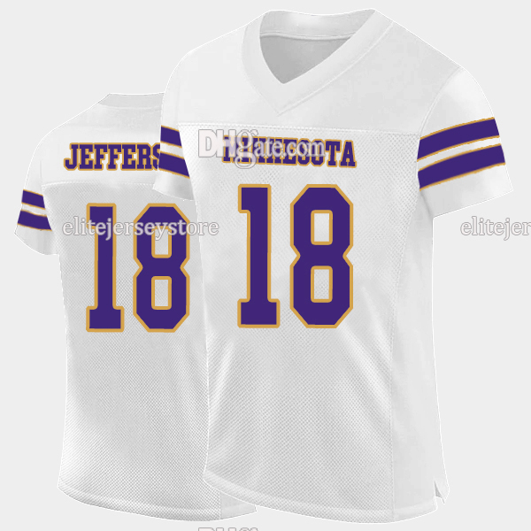 18 Justin Jefferson 2024-25 Football Jersey Aaron Jones TJ Hockenson McCarthy Kirk Cousins Addison Harrison Smith Adrian Peterson Ham Randy Moss Custo