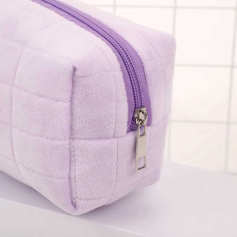 1pc Pink Blue Pillow Design Cosmetic Bag for Women Girl Makeup Brush Storage Pouch Large-capacity Student Storage Pencil CaseXJ241206