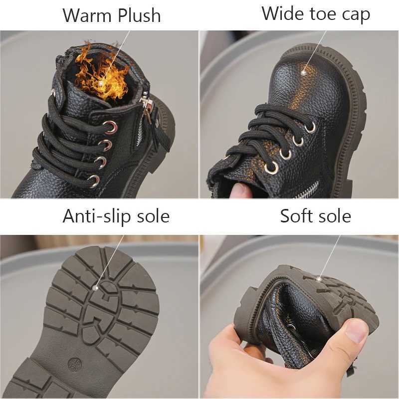 Children Winter Shoes Baby Girls Boys Snow Boots Outdoor Waterproof Kids Plush Boots Anti Slip Soft Sole Infant Toddler ShoesXJ241206