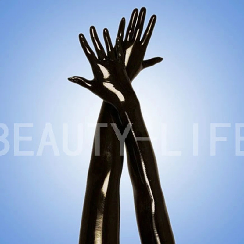 latex gloves molded womens gloves ultra-thin finger short continuous finger seamless five finger fetish 3D version or 2D long 241206
