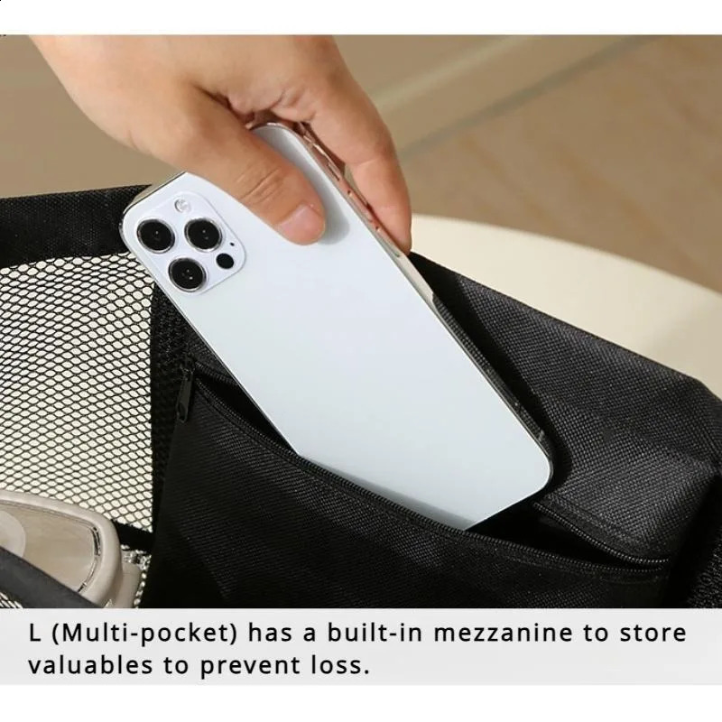 Beach Bags Mesh Quick Dry Shower Tote Stand Cosmetic Bag Transparent Portable Swimming Gym 241203