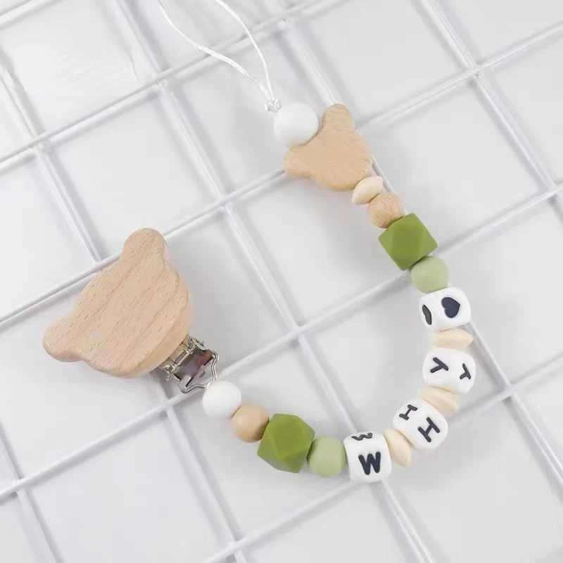 Pacifier Holders Clips# 1-2pcs INS Baby Personalize Name Pacifier Clip Nordic Style Custom Newborn Dummy Nipple Holder Chain Babies Accessories Pendan