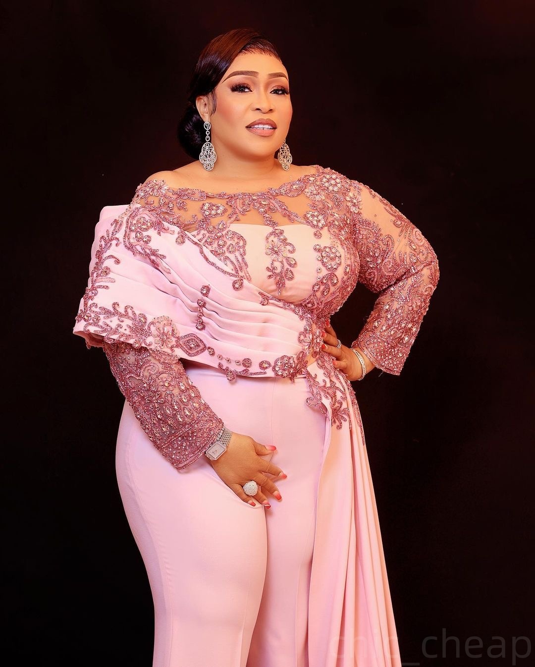 Pink Mermaid Prom Jumpsuits Dresses 2025 Beaded Crystals Lace Satin Evening Formal Party Second Birthday Engagement Gowns Plus Size Dress For Special 