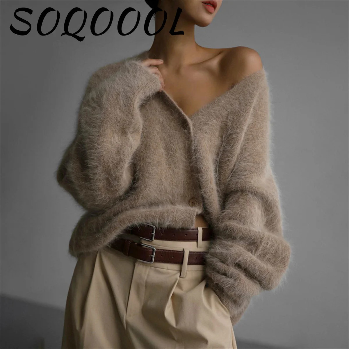 Elegant Long Sleeve Sweater Women Autumn SingleBreasted Cardigans Chic Female Casual Soft Flexible Knitted Outwear 241203