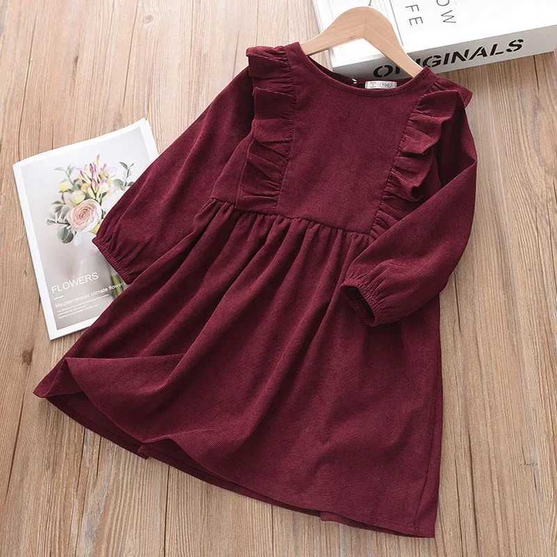 Girls Dress Fashion Childrens Wear Girls Long Sleeve Dress Childrens Princess Dress Childrens Casual ClothingXJ241206