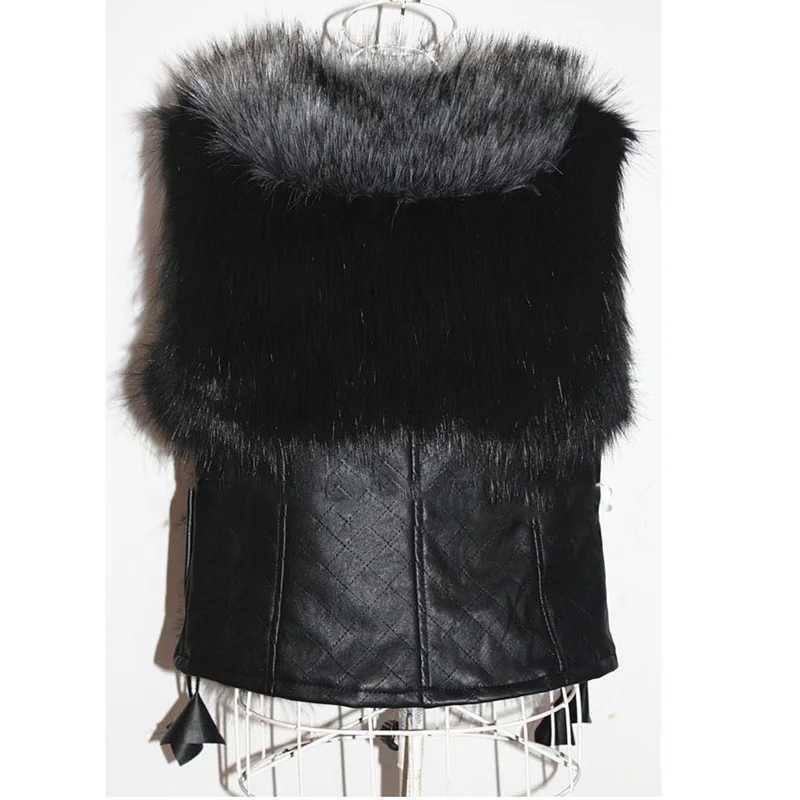New hair womens faux fur vest jacket for autumn/winterXJ241206