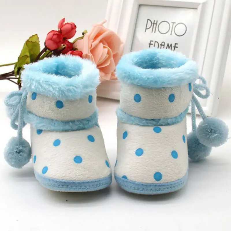 Winter Newborn Baby Boys Girls Boots Soft Bottom Baby Girls Moccasin Warm Boots Non-slip BootiesXJ241206