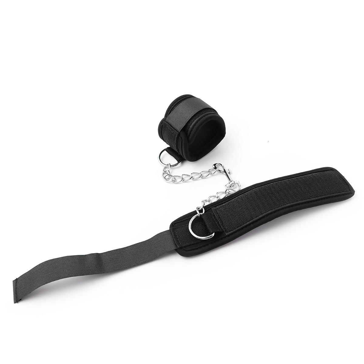 Yiwu Foreign Trade Sex Toys Factory Red Sponge Wrapped Handcuffs Black Velcro Iron Chain Foot cuffs Wholesale