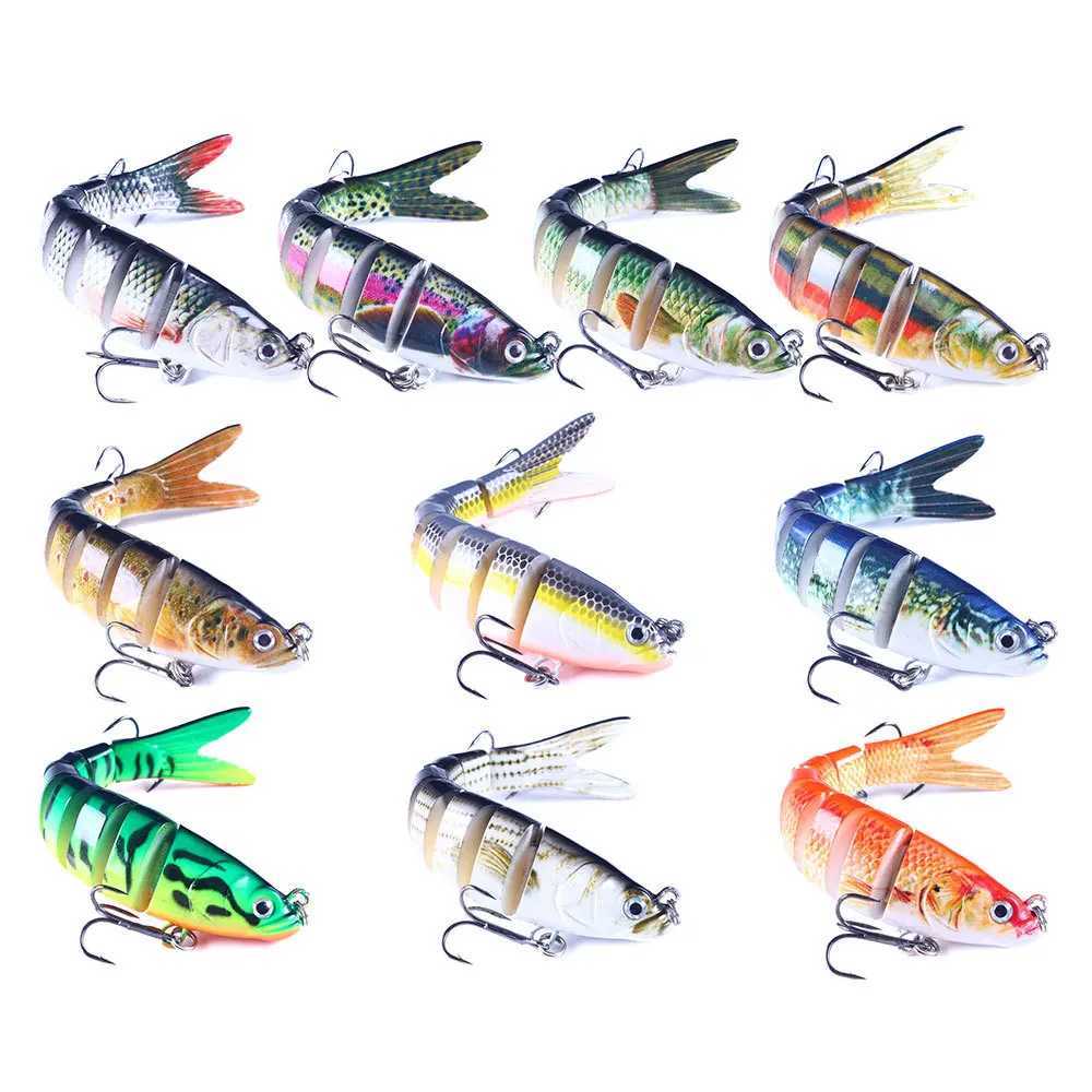 13.7cm 27g Sinking Wobbrs 8 Segments Fishing Lures Multi Jointed Swimbait Hard Bait Fishing Tack For Bass Isca CrankbaitXJ241128