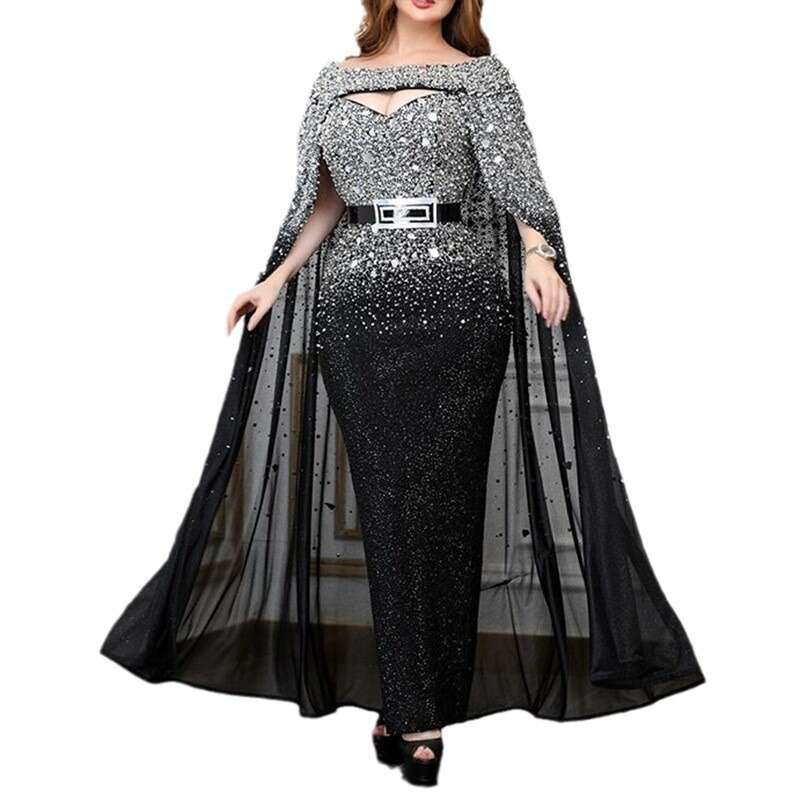 European and American sexy hip hing gradient gold sprinkled dress, 2024 new casual fashion trend clothing