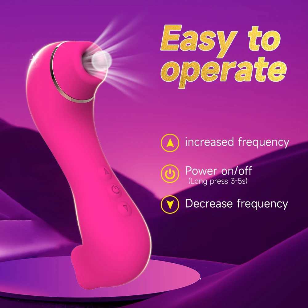 2 in 1 Sucking Vibrator with Tongue Licking 10 Modes Vagina Clitoris Stimulator Oral Sucker Erotic Sexy Sex Toys for WomenXJ241206