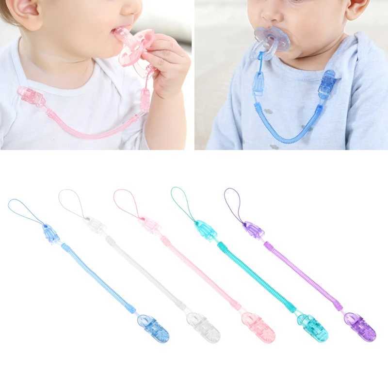 Pacifier Holders Clips# Baby Infant Toddler Dummy Pacifier Spring Soother Nipple Clip Chain Holder Strap H241206