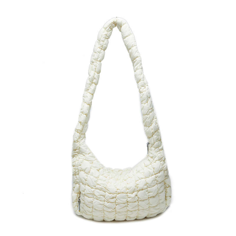 Large Capacity Cotton Cloud Women's New Nylon Shoulder Crossbody High-End Sense, Casual Dumpg Bag, Fashionable Quality, Classic B2