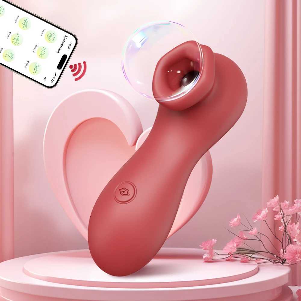 APP Sucking Vibrator for Women Nipple Clit Sucker Clitoris Stimulator Nipple Oral Blowjob Vibrator Sex Toys Adult Sex ProductsXJ241206