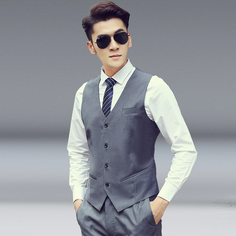 H927Spring and autumn men's vest new product slim Korean style men's work clothes suit vest male best man
