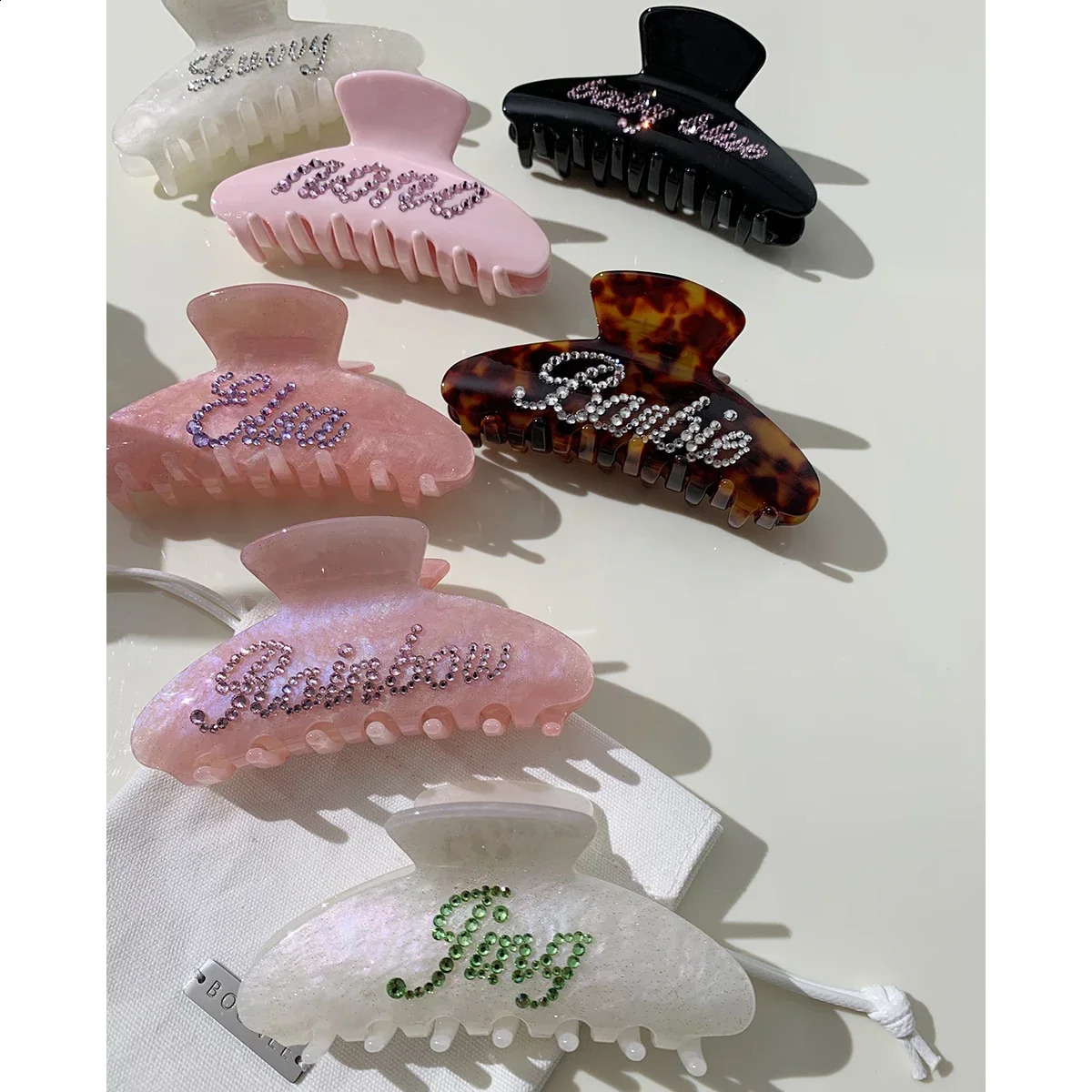 custom for pure handmade double-sided DIY numeric name grab hair clip couple gift 241205