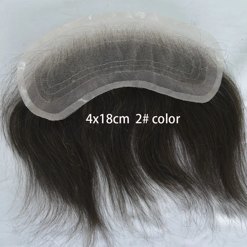 Swiss Full Lace Frontal Hairpiece for Women and Men Human Hair Natural Hairline Replacement System Toupee Bleached Knots 4x18cm 241205