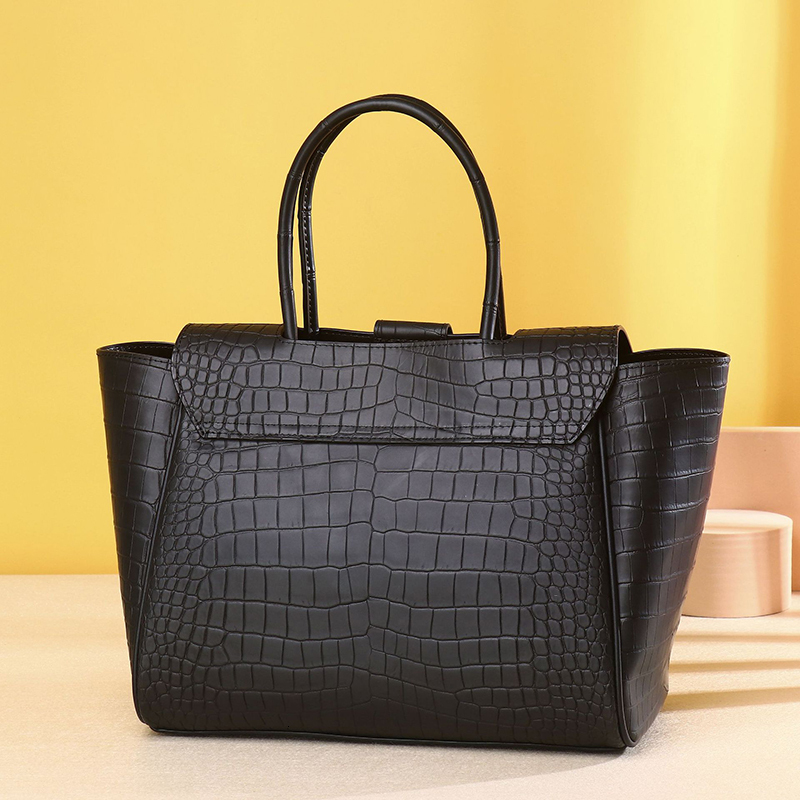 High Quality Designer Genuine Leather Women's Handbag With Crocodile Pattern Real Cowhide Fashion Women's Bag